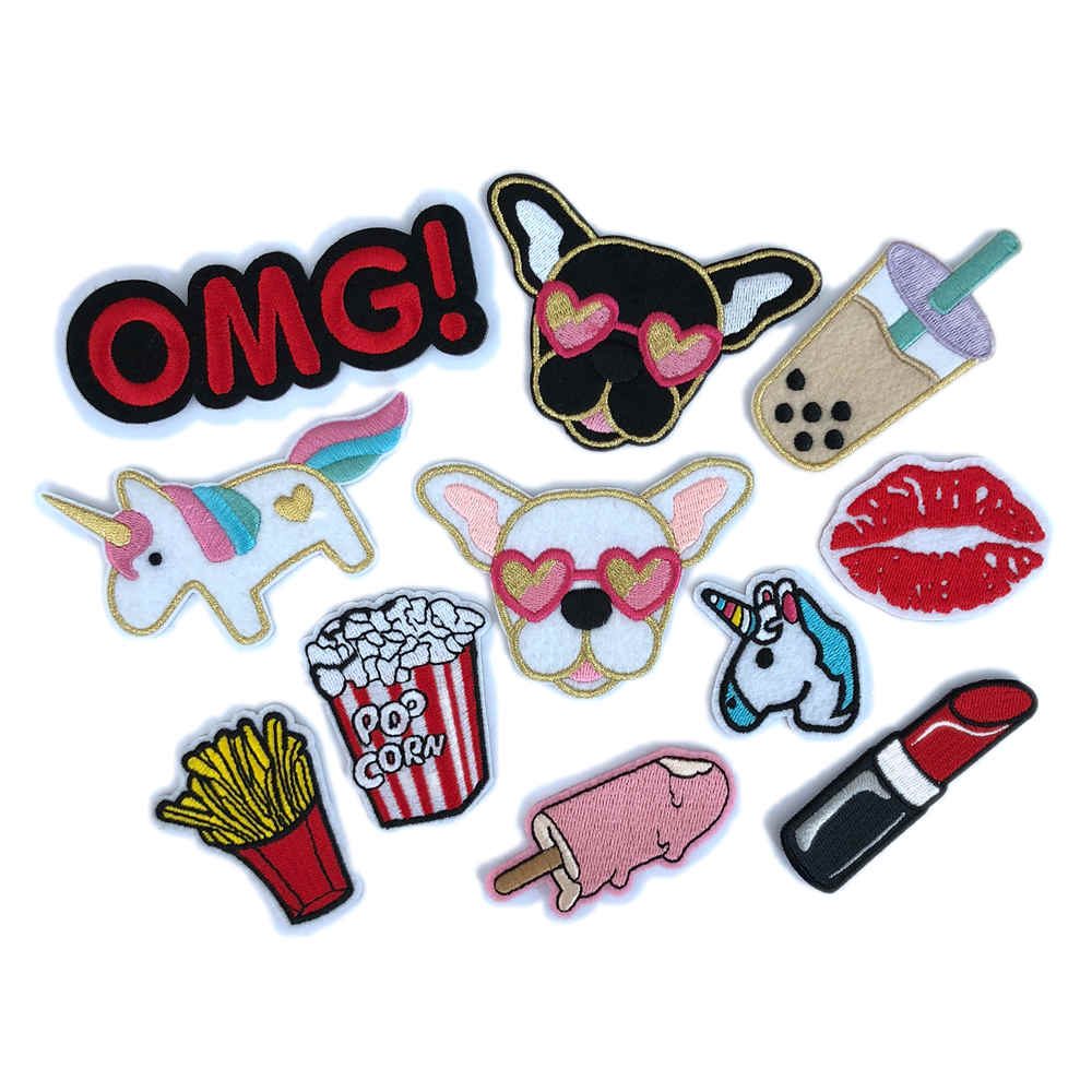 Cute Patches Badges Embroidered Applique Sewing Iron On Badge Clothes Garment Apparel Accessories