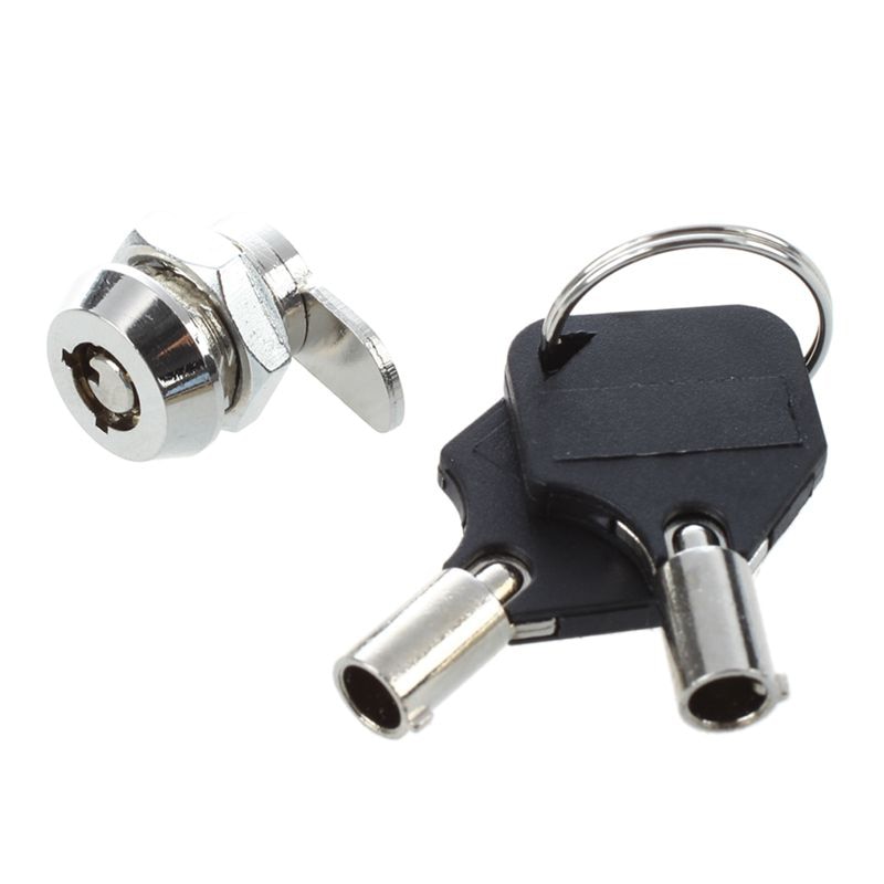 10Mm Zinklegering Lade Tubular Cam Lock Voor Deur Mailbox Kast Met 2 Plastic Handvat Keys