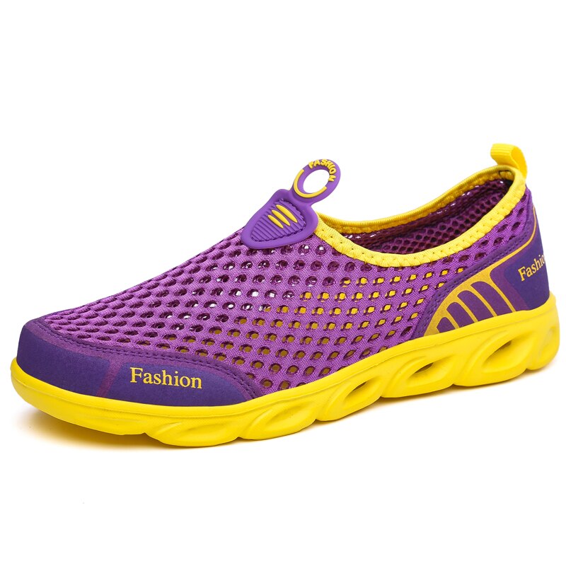 PUAMSS Women Hiking Shoes Outdoor Sneakers Walking Breathable Aqua Shoes Summer Water Shoes Women Flats Women: Purple / 40