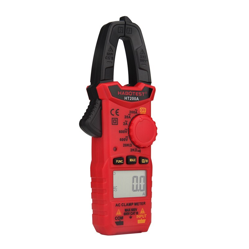 Habotest Electrician Tools Mini Digital Clamp Meter 2000 Counts AC DC Voltmeter NCV Ohm Capacitor Tester Ammeter Multimeter: Default Title