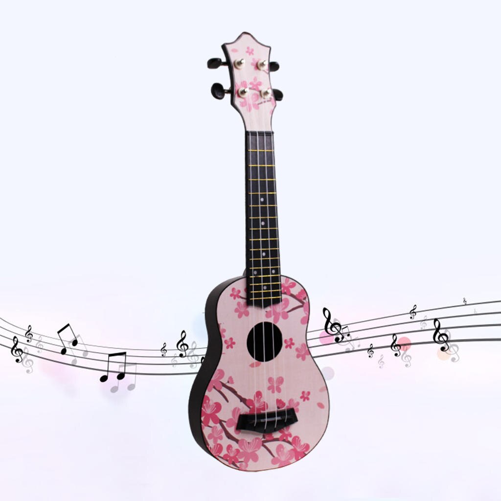 21in Ukulele Small Guitar Musical Instrument Stringed Instruments for Adults Beginner Kids Birthday: Plum Petals