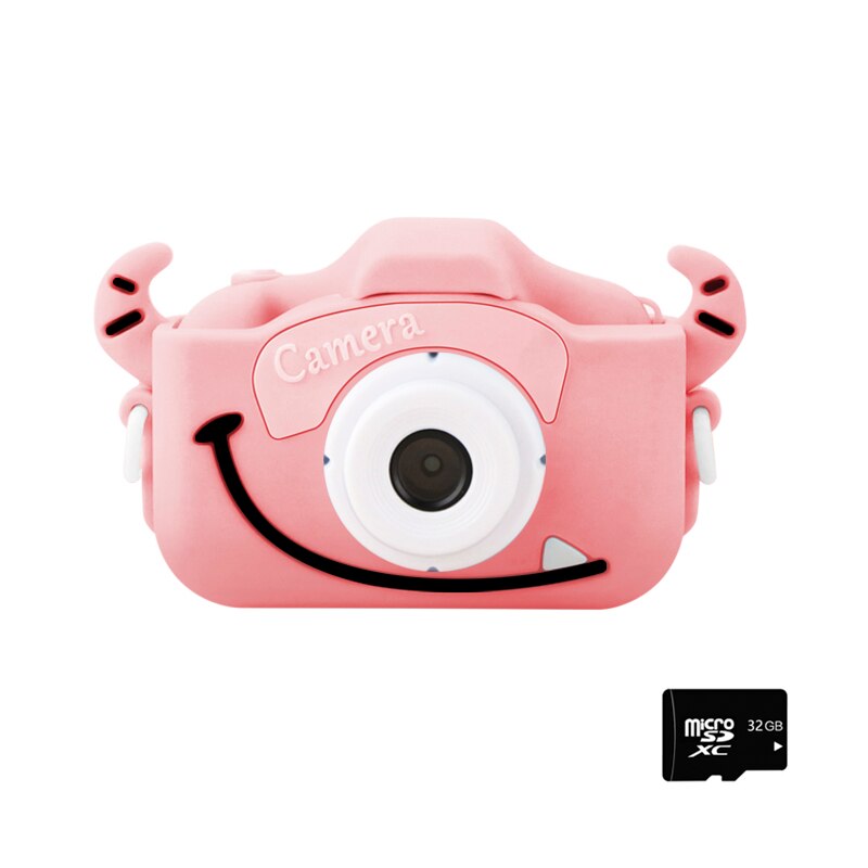 1080P 12MP Mini dessin animé enfants caméra vidéo Photo Mini IPS couleur écran mignon appareil Photo numérique pour enfants jeu anniversaire jouet: p camera with 32g