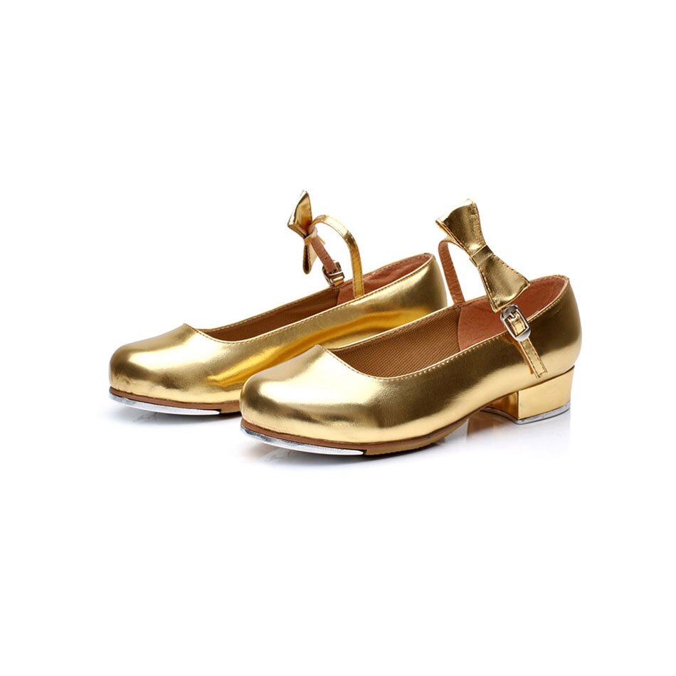 MSMAX YZ-06 Kinderschoenen Meisjes Tap Schoenen Professionele Dansschoenen Goud Vierkante Hak Podium Tap Schoenen Voor Kids