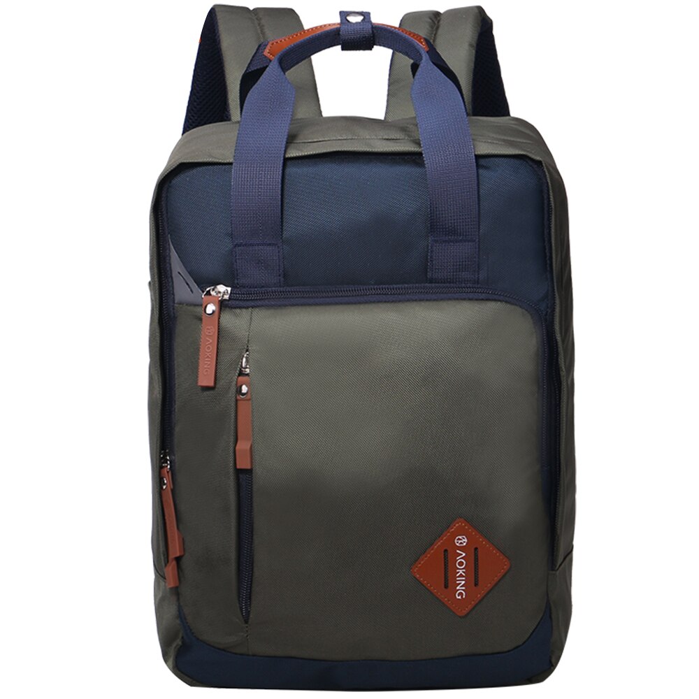 Vierkante schooltas voor tienerjongens en meisjes, grote capaciteit, casual studentenrugzak, waterdichte tas voor kinderen, dagrugzak, mochila: Legergroen