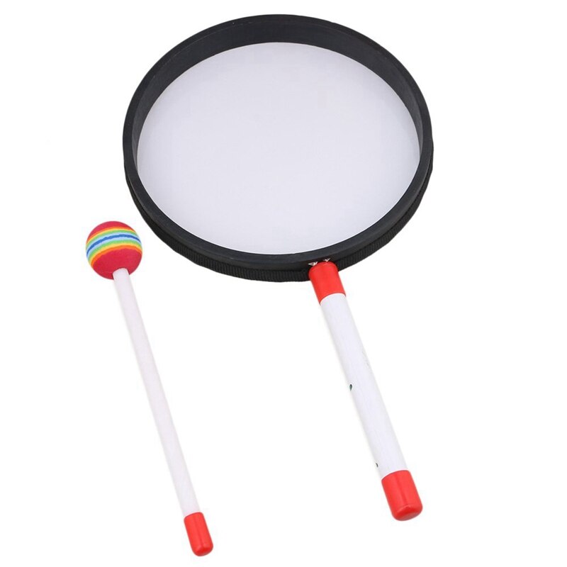 7.9 Inch Lolli Vorm Drum Met Regenboog Kleur Mallet Muziek Ritme Instrumenten Kids Baby Kinderen Spelen Speelgoed Pak Van 10
