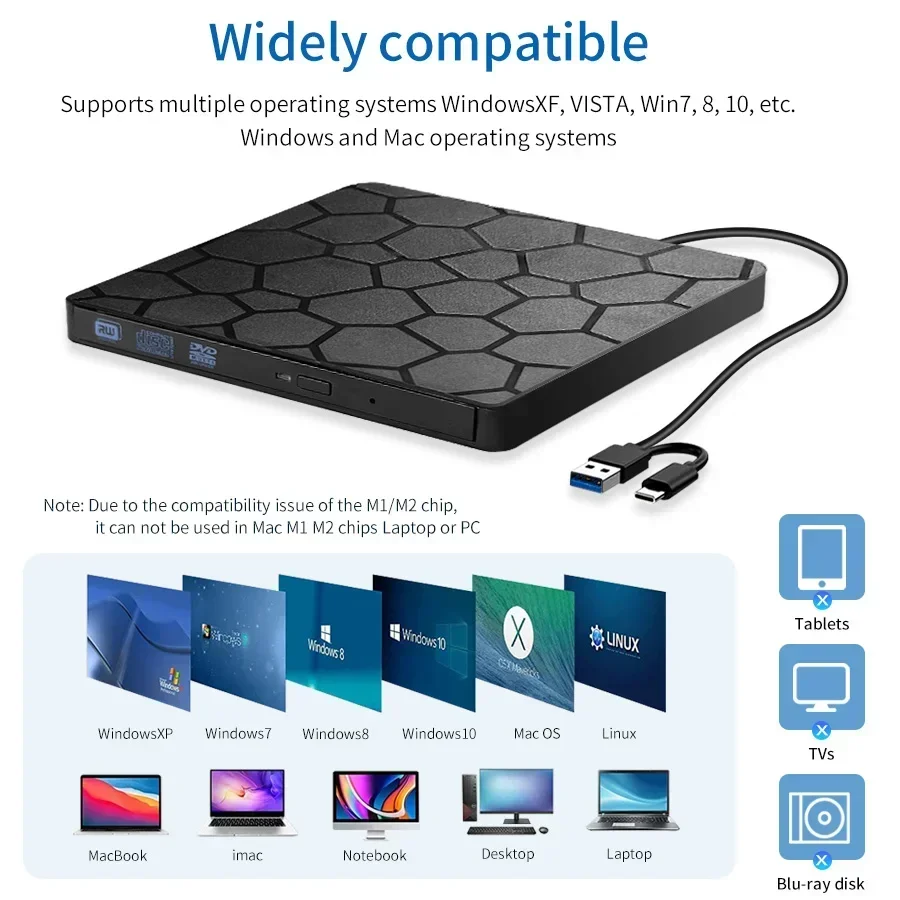 2 in1 usb 3,0 typ c externe dvd rw cd writer drive brenner cd player tragbare optische laufwerke für laptop pc dvd brenner cdporta til