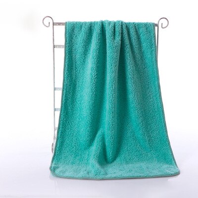 Soft Pet Dog Bath Towel Microfiber Cleaning Wipes Magic Cat Hair Dry Towel Strong Absorbing Water Blanket for Dogs Pet Supplies: Green / 35x75cm