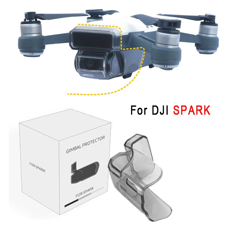 Brdrc gimbal gennemsigtigt dæksel kamera linsebeskytter beskyttelsesetui til dji gnist drone front 3d sensor system skærm anti-støvhætte