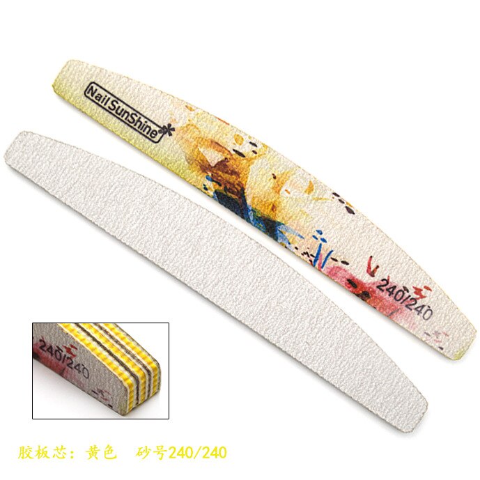 Nail sunshine – papier de verre d'impression demi-mois, lime à ongles, meulage, réparation de frottis, vrais ongles, polissage, Frustration spéciale, 10 pièces: 240