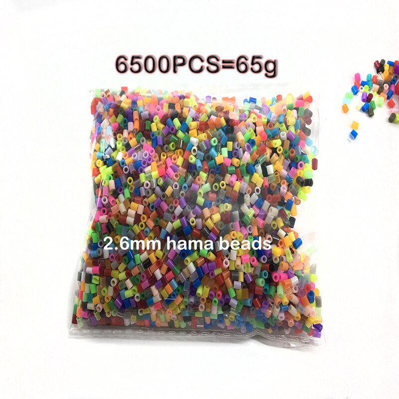 Jinletong 6500 Stks/zak 2.6Mm Mini Hama Kralen Kids Diy Speelgoed Activiteit Colormixing Zekering Kralen Leren Speelgoed Voor Kinderen: Default Title