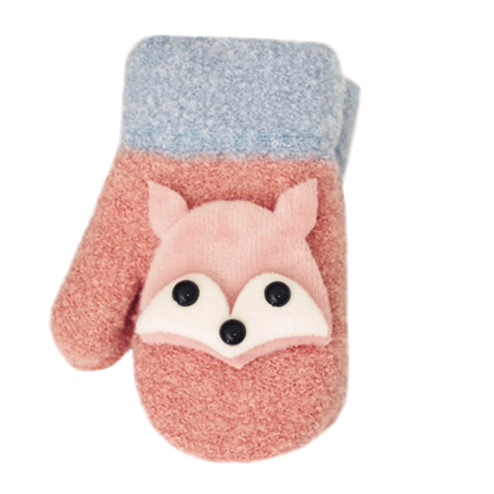 Kerstmis Peuter Baby Winter Handschoenen Leuke Thicken Stiksels Meisjes Jongens Van Winter Warm Bandjes Handschoenen Wanten M840 #: PK