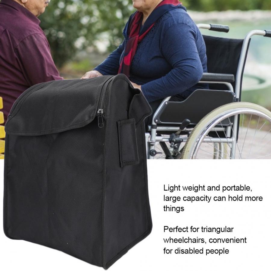 Portable 3 Wheeled Walker Bag Replacement Large Capacity Wheelchair Frame Storage Bag for 3 Wheeled Walker Frame Health Care