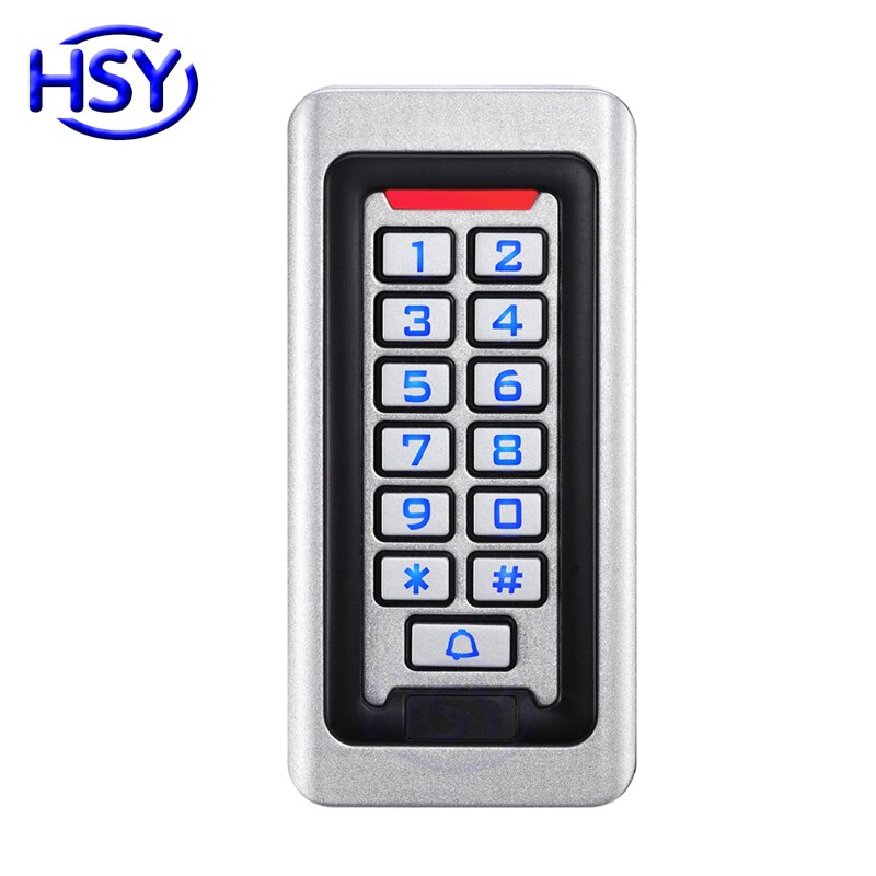 HSY Waterdichte Metal case Silicon Toetsenbord RFID 125 Khz EM Card Standalone Toegang controller Enkele Deur Keyboard Controller