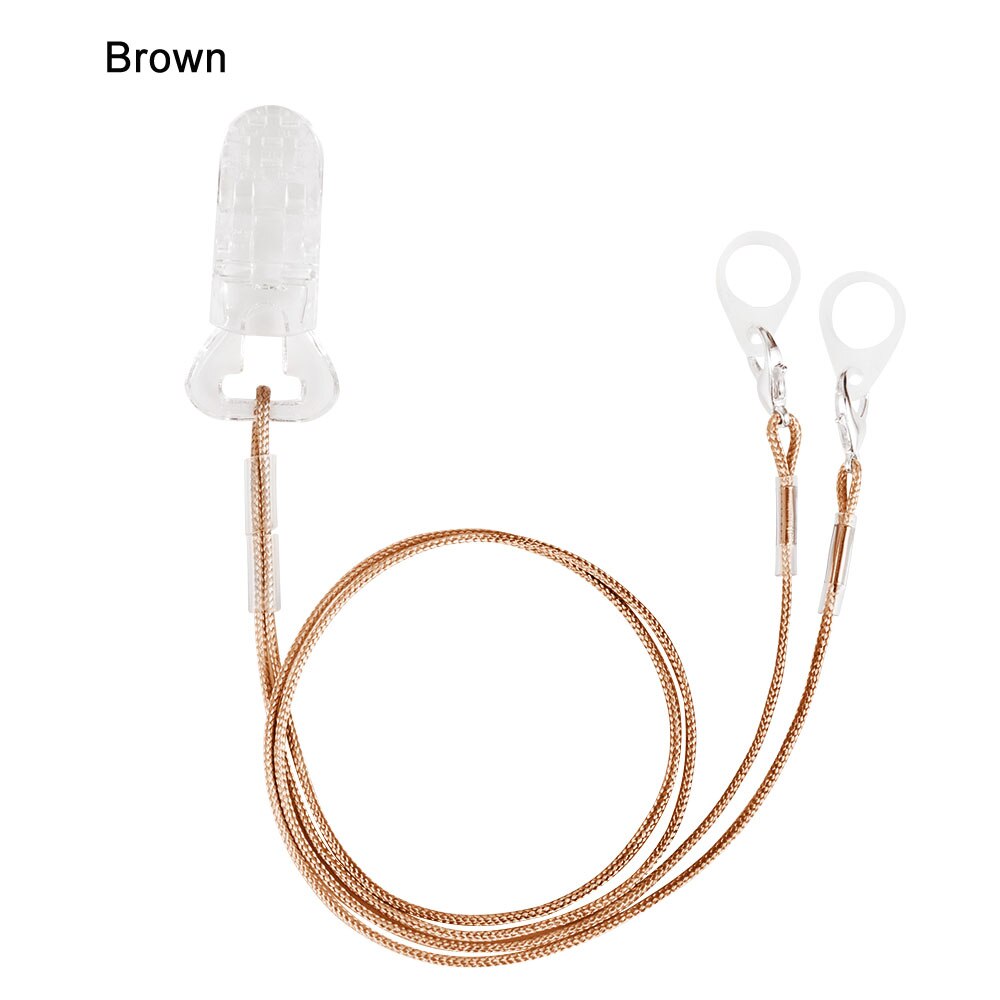 Clip BTE, cordón Bilateral para audífonos, Clip Protector para audífonos, Clip para adultos y niños: Brown