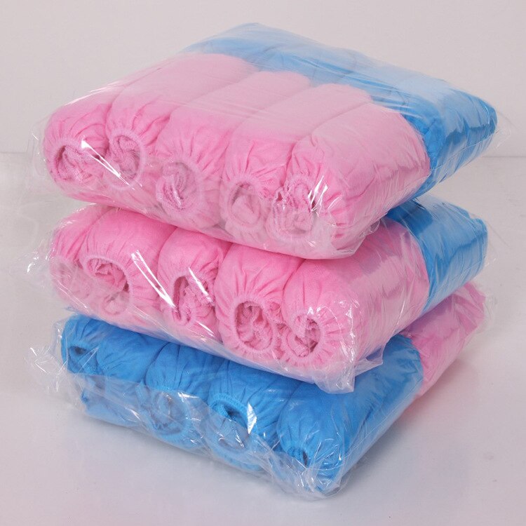 100 stuks/zak non-woven stoffen schoenovertrek, wegwerpschoenovertrek, slijtvast, ademend, stofdicht, antislip, verdikte schoenovertrek