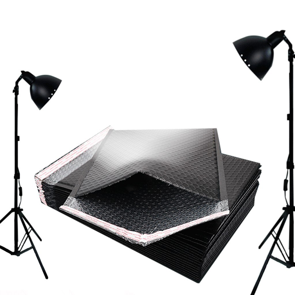 50Pcs Bubble Mailers Padded Envelopes Lined Poly Mailer Self Seal Black Padded Envelope Bubble Mailing 13 x 18cm Express Bag