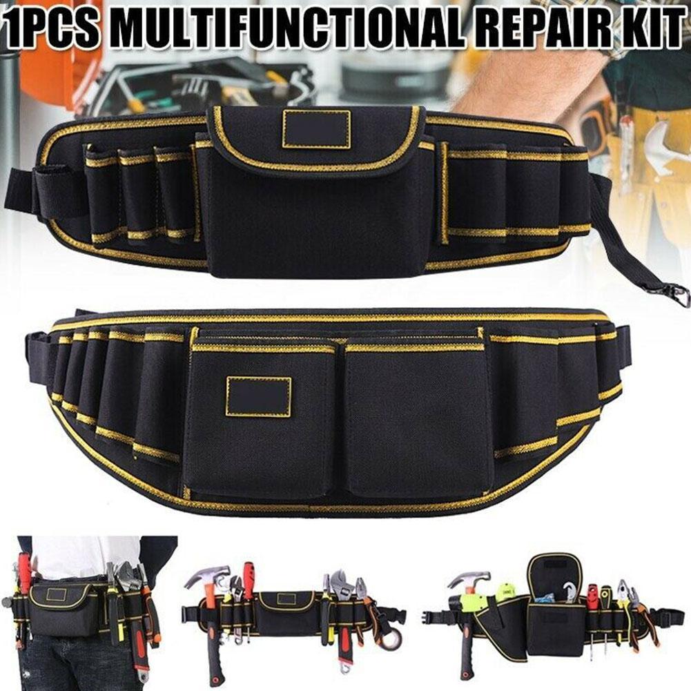 Multifunctional Repair Kit Oxford Cloth Hardware Tool Belt Bag Waterproof Firm Durable Multi-pockets Waist Bag