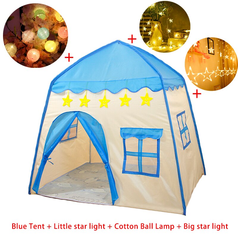 Giocare Tenda Per I Bambini Tenda dei Giocattoli Per Le Ragazze Della Principessa Castello Protable Casa del Gioco della Tenda Wigwam Per Bambini Brithday regalo: Set 04