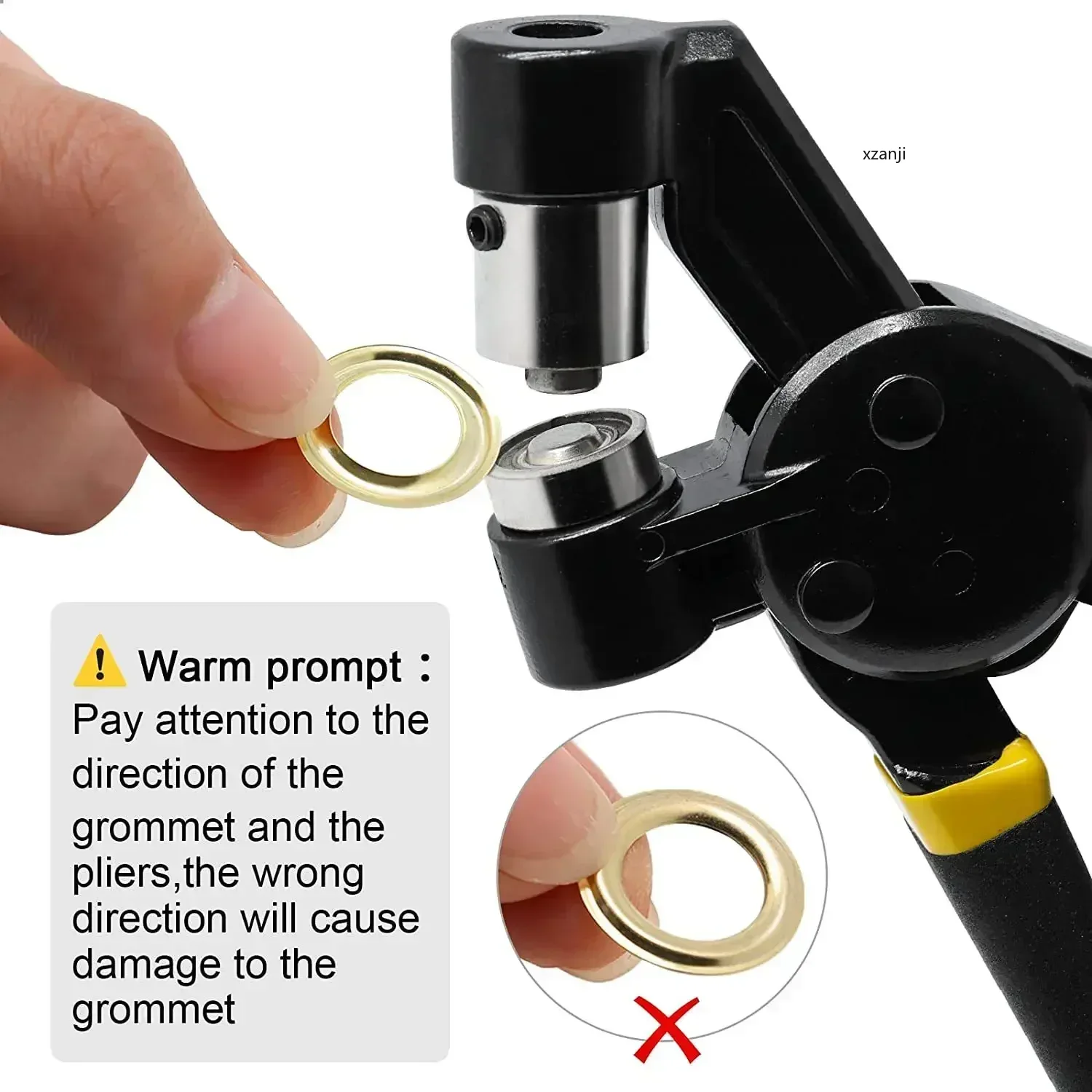 10mm Handheld Eyelet Grommet Tool Kit Manual Hole Punch Grommet Press Machine