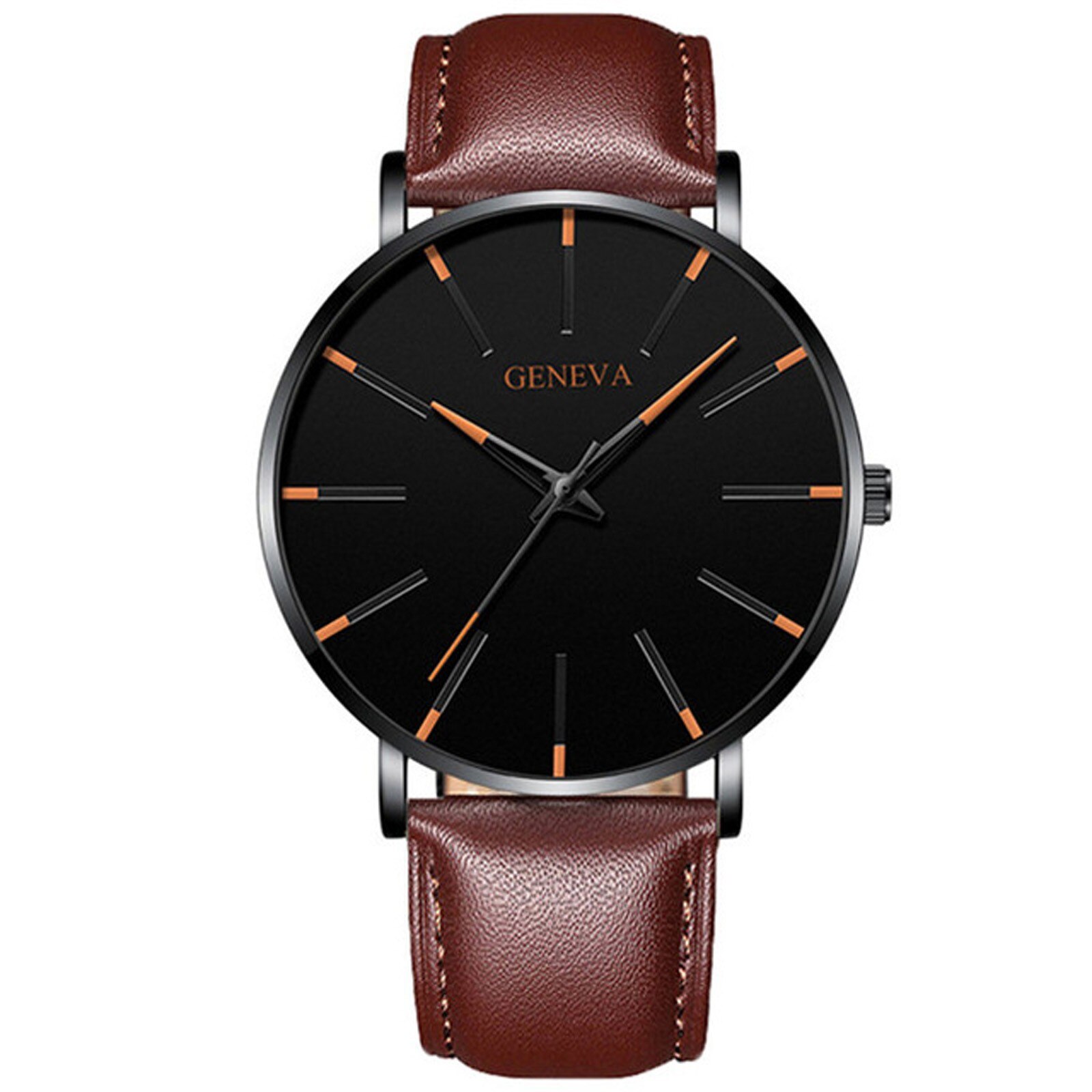 Minimalist Men's Ultra Thin Watches Simple Men Business Stainless Steel Mesh Belt Quartz Watch Masculino: Q