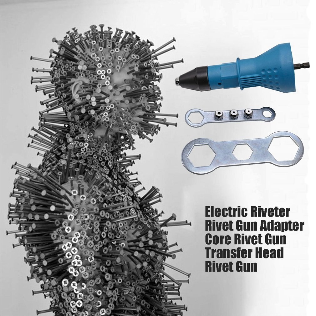 Electric Rivet Nut Gun Riveting Tool Cordless Riveting Drill Adaptor Insert Nut Tool Riveting Drill Adapter