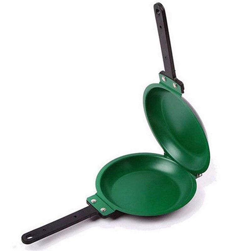 Poêle antiadhésive bricolage, poêle Double face poêle petit déjeuner, cuisinière à gaz et Induction universelle