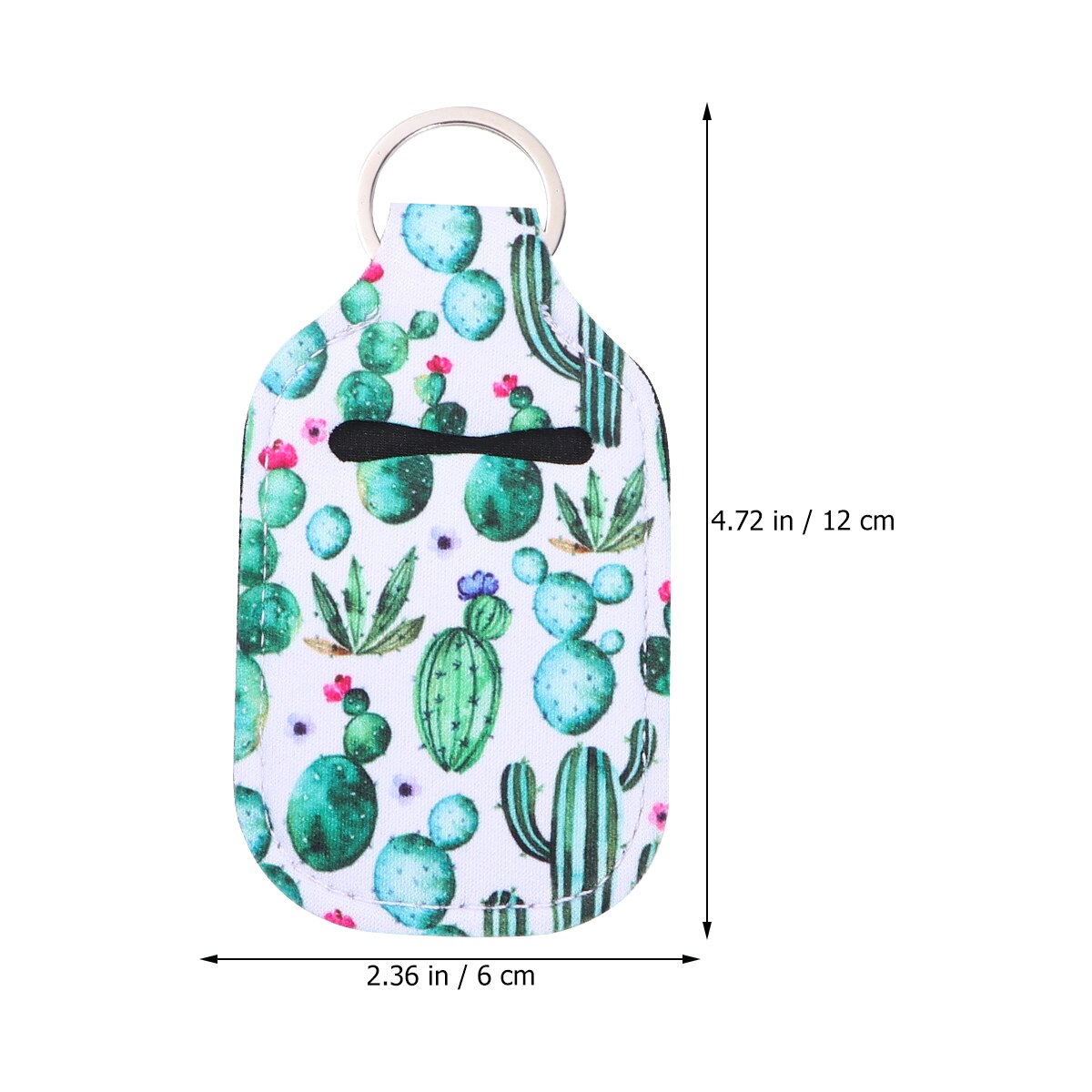 Juego de 3 botellas de 30ml de tamaño de viaje y llavero con impresiones de Cactus, botellas desinfectantes para manos con llavero portadores para jabón Loti
