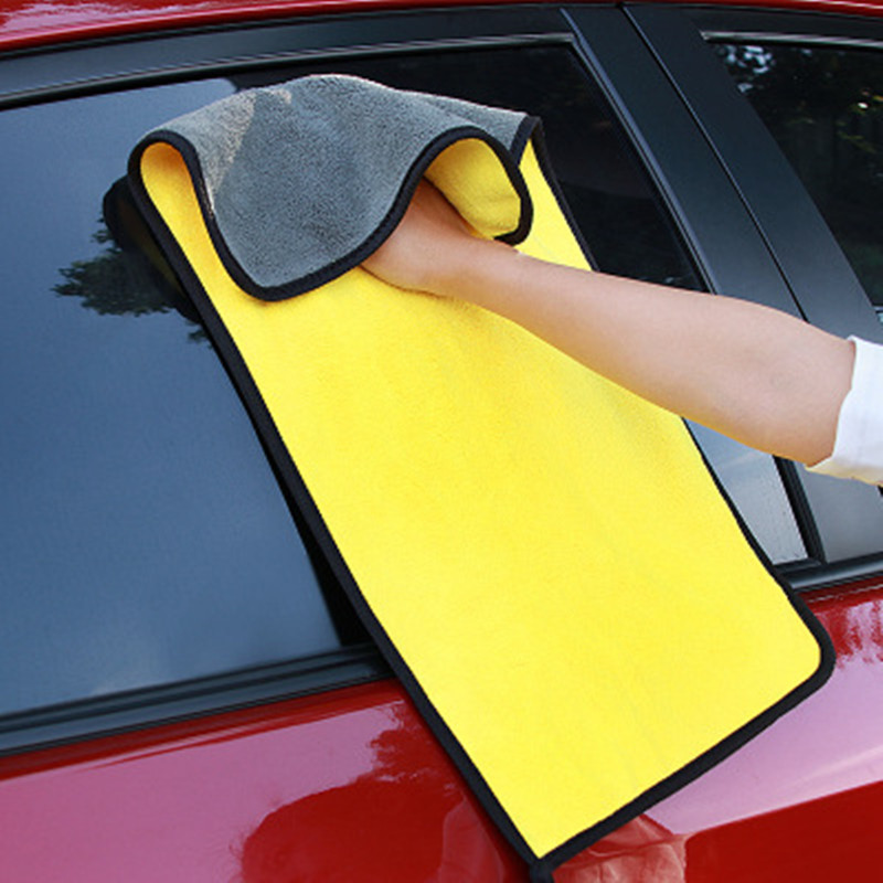 1pc mikrofiber bilvask polering af håndklæder, der beskriver bilvask tørring af håndklæde bilpleje tyk plys bilrengøringsklud auto renere