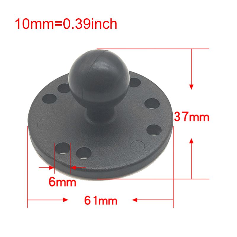 Aluminium Motorfiets Ronde Montage Base Beugel Om Rubber Bal Hoofd Mount Voor Actie Camera Voor Smartphone Gps Accessoires