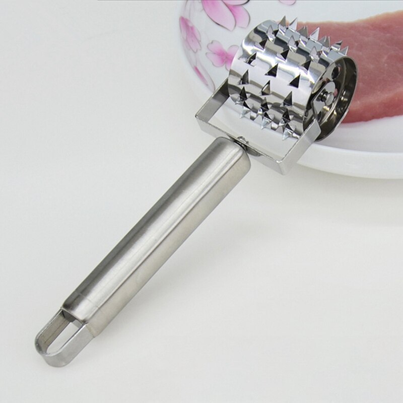 Kitchen Tender Meat Tenderizer Hammer Roller Needle Loose Meat Poultry Tool Stainless Steel Steak Beaf Meat Tenderizer