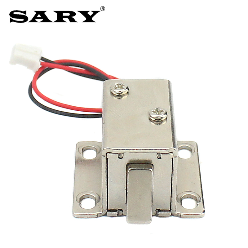 Small electromagnetic lock DC6V 12V mini electric bolt lock Release Assembly Solenoid Access Control Electric lock: Silver