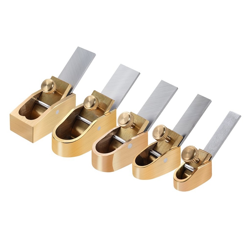 5 Piece Woodworking Plane Cutter Set Curved Sole Metal Copper Luthier Tool Violin Viola Cello Wooden Instrument: Default Title