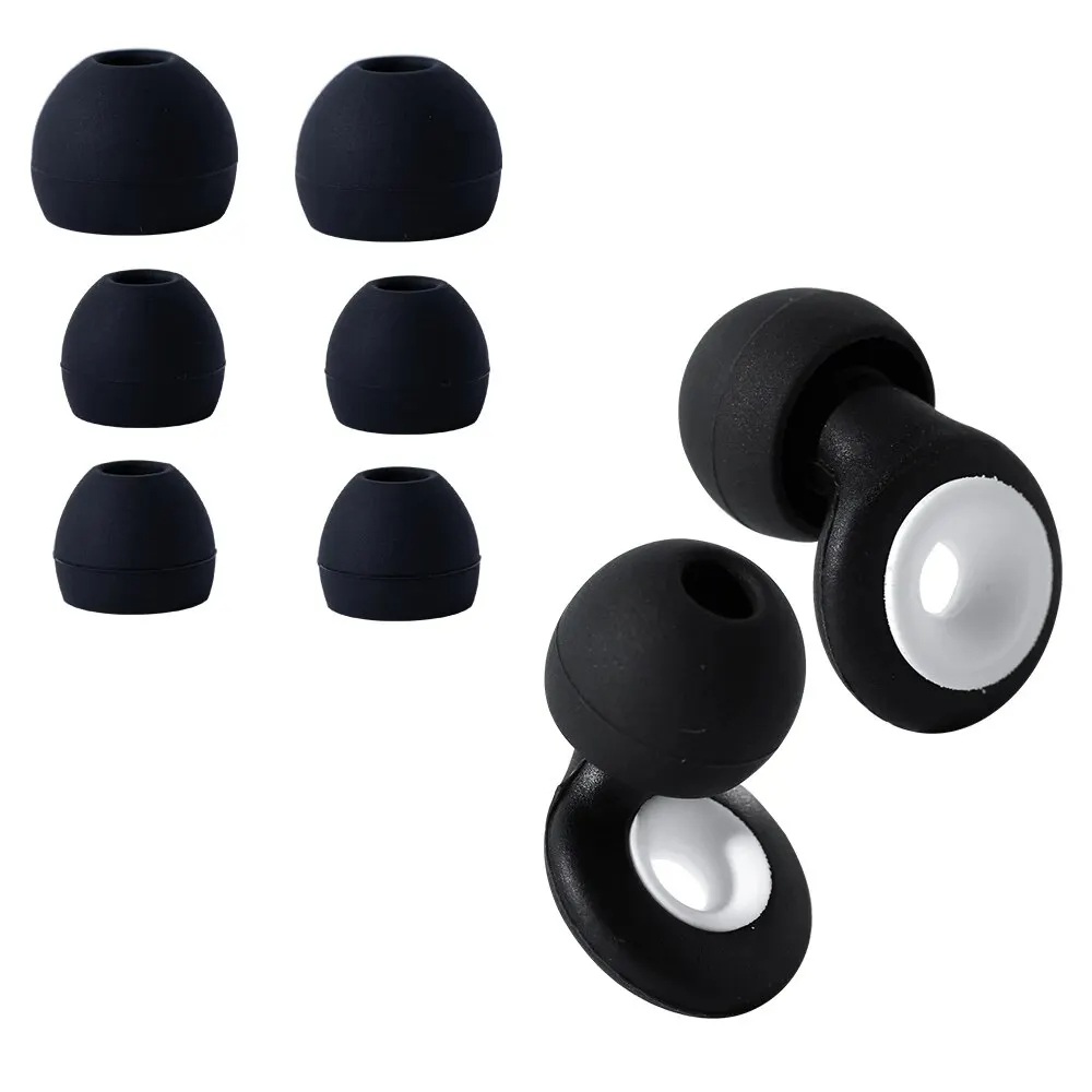 Tapones para los oídos HUAK-Protección auditiva de silicona de alta fidelidad para conciertos Reducción de ruido Dormir, Tapones para los oídos para nadar-Accesorios adicionales incluida: Blanco