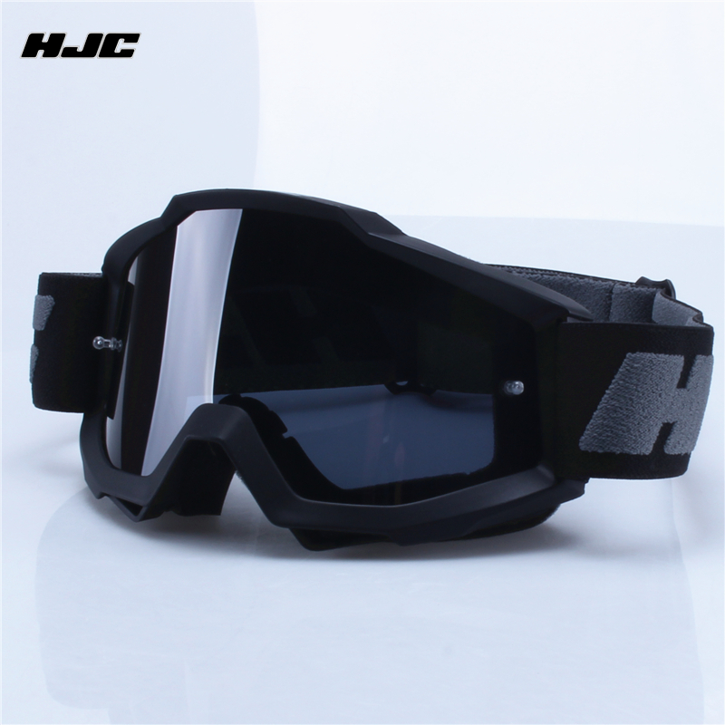 Gafas de sol para motocicleta para hombre, protección de seguridad para Motocross MX, casco de visión nocturna, gafas de conducción vintage, gafas retro para moto: Gris oscuro