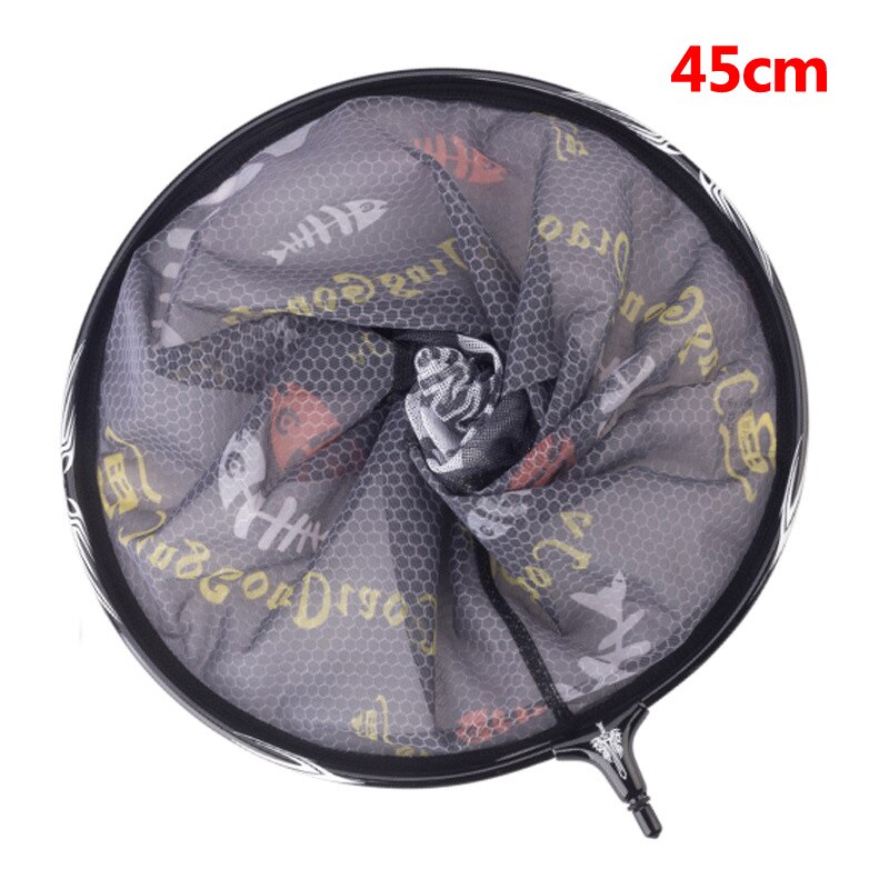 Filet de pêche télescopique pliable en carbone, 2.1M 3M, à longue poignée, équipement pour la pêche, X437B: 45m net Black