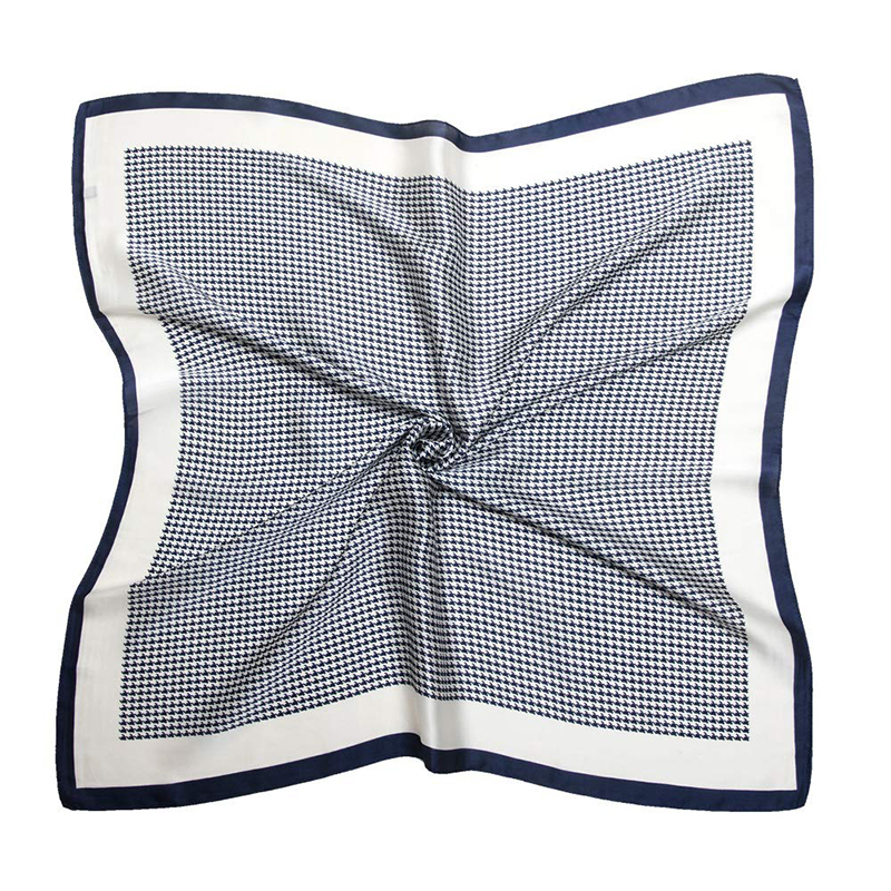 Luxe Sjaal Vrouwen 70*70Cm Satijn Zijde Gevoel Vierkant Haar Wikkelen Foulard Satijnen Sjaal Big Size Hoofd Bandana hijab Zakdoek: Black