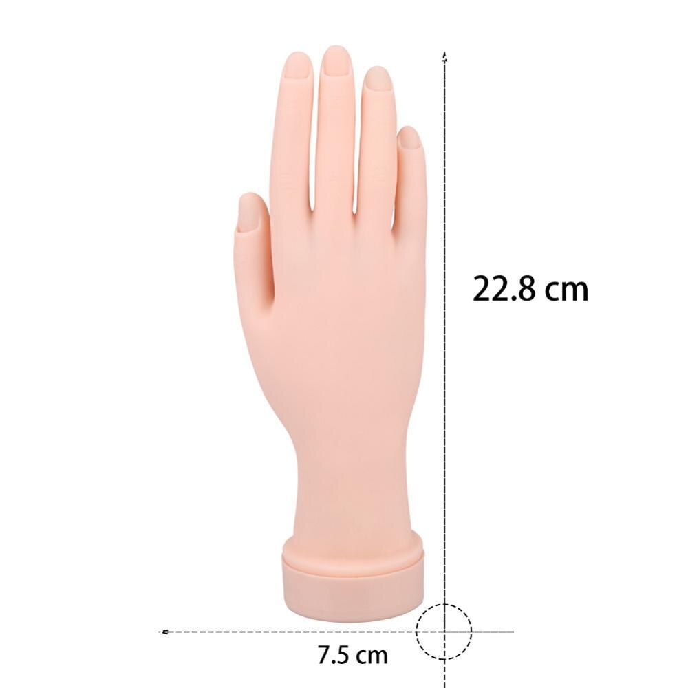 1Pc Praktijk Hand Voor Acryl Nagels Flexibele Zacht Plastic Flectional Mannequin Model Training Tool Voor Acryl/Gel Nail buigbare