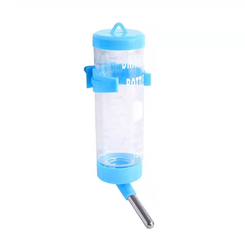 Kunststoff Hamster Trinker Wasser Flasche Spender Zubringer Hängen Haustier Hund Guinea Schwein Eichhörnchen Kaninchen Trinken Kopf Rohr Brunnen: Blau / 250ml