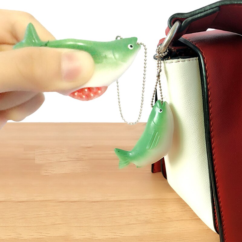 Squishies Kawaii Fisch Squishy Langsam steigend Weichen quetschen Gestopft freundlicher Spielzeug Keychain praktisch Gurt Spaß Druck Freisetzung