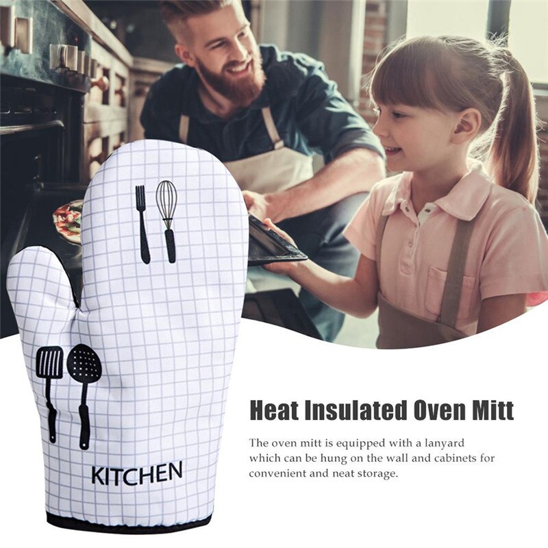 2pc/set High-temperature Insulation Microwave Oven Gloves Microwave Baking BBQ Glove Non-slip Kitchen Cooking Tools