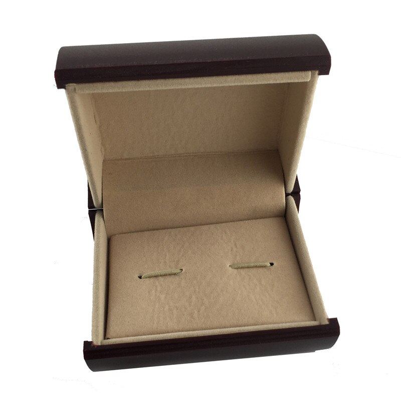 Caja de para gemelos, 1 par, caja de joyería negra, marrón, , cajas de almacenamiento de embalaje, bandeja de exhibición de joyería, contenedor: CTB001 box only