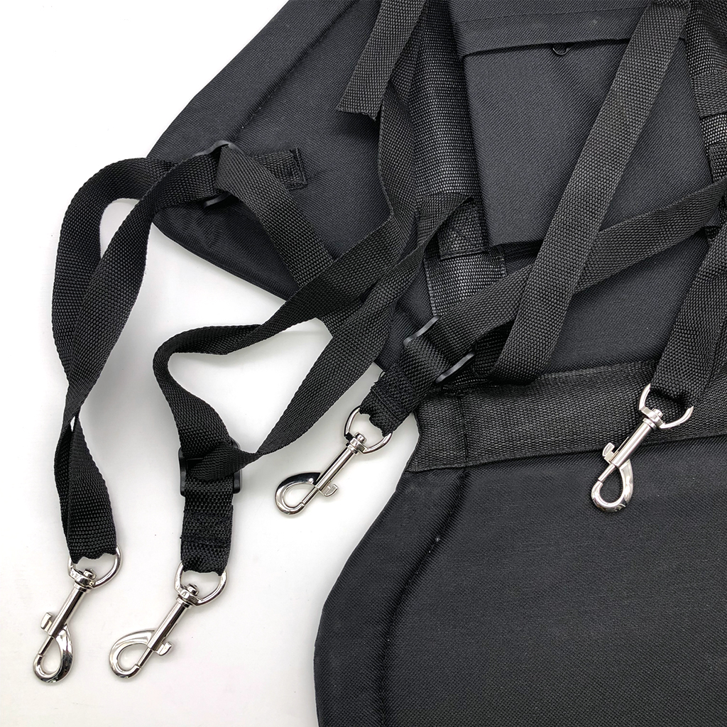 Adjustable Kayak Canoe Fishing Boat Seat Support Back Rest Nylon Cushion Pad for Kids Children Black 53 x 61 x 1.5 cm