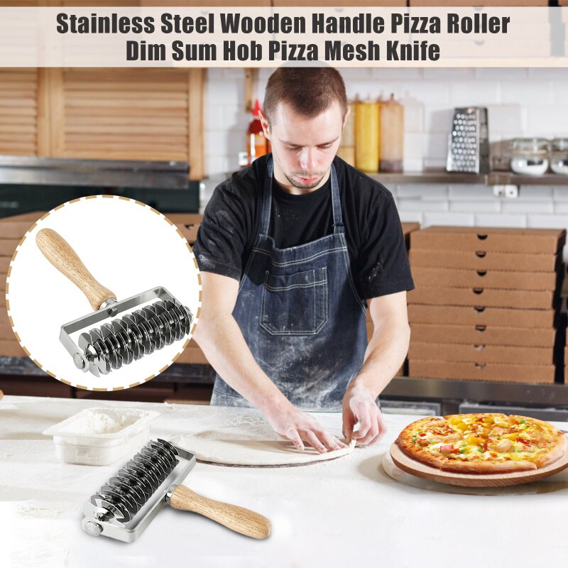 Herramientas para Pizza, rodillo para masa de Pizza, perforador de Pizza, herramientas para hornear, manualidades con de entramado, herramienta para cocinar, cortador de Pizza de gran tamaño y ruedas