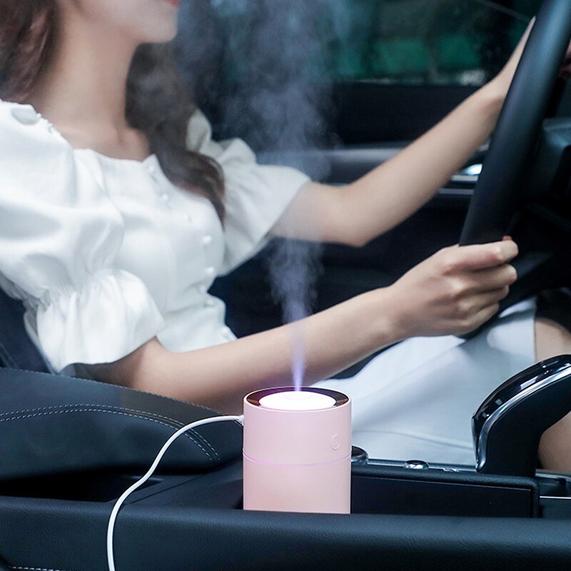 Mini usb luftfugter med coloful lys ultralyd aroma diffuser bil tåge maker aromaterapi hjemmekontor luftrenser