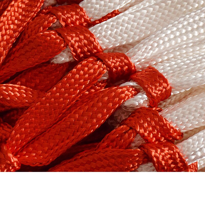 Portable Large Ball Pocket Bold Solid For Volleyball Football Basketball Net Mesh Bag Red And White Stitching Outdoor