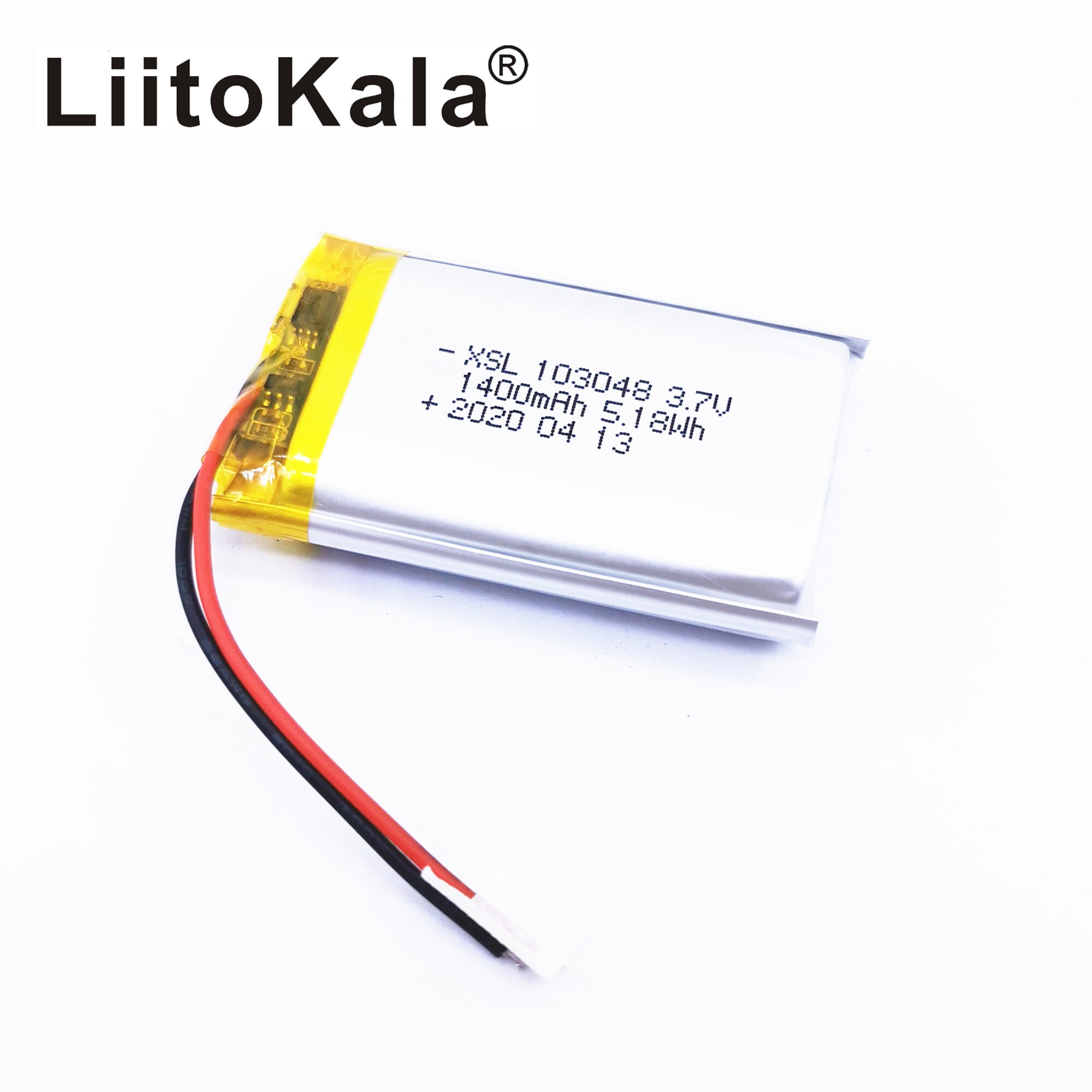 XSL 3.7V 103048 Batería recargable de polímero de litio de 1400mAh, batería de repuesto DIY para cámara de altavoz MP3 MP4 DVD