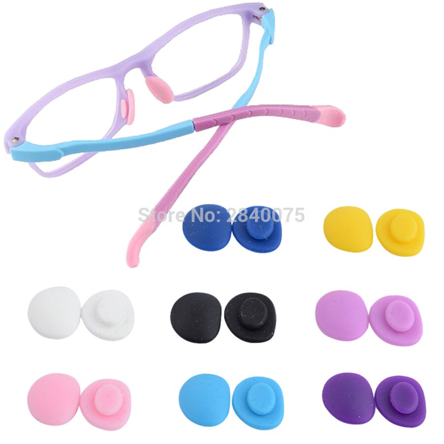 10 pairs (20 stks) Kids Eyewear Siliconen Neus Pad Multi kleur Kind Bril zachte Neus Pad