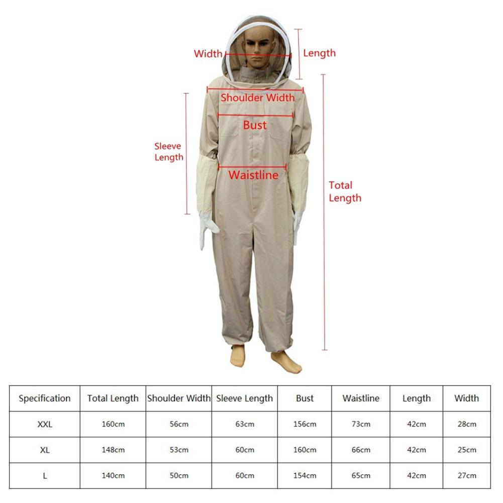 Beekeeper Suit Beekeeping Bee Keeping Suit With Gloves Bee Proof Protective Clothing Full Body Beekeeping Bee Keeping Suit