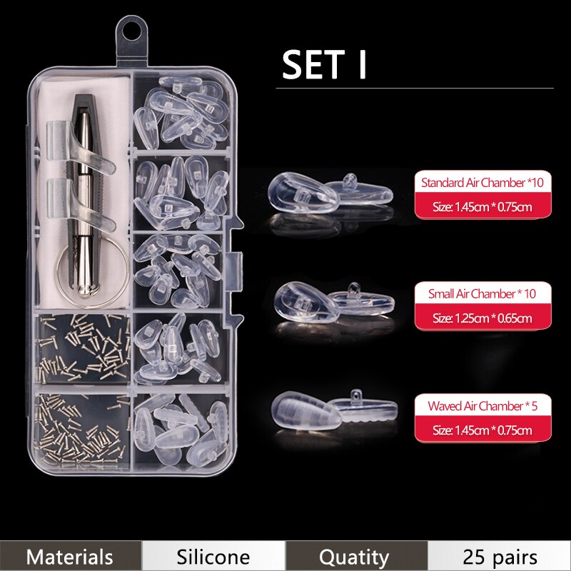 Pehmeät nenätyynyt silmälaseihin silikoniset nenätyynyt silmälaseihin aurinkolasien ruuvit: I