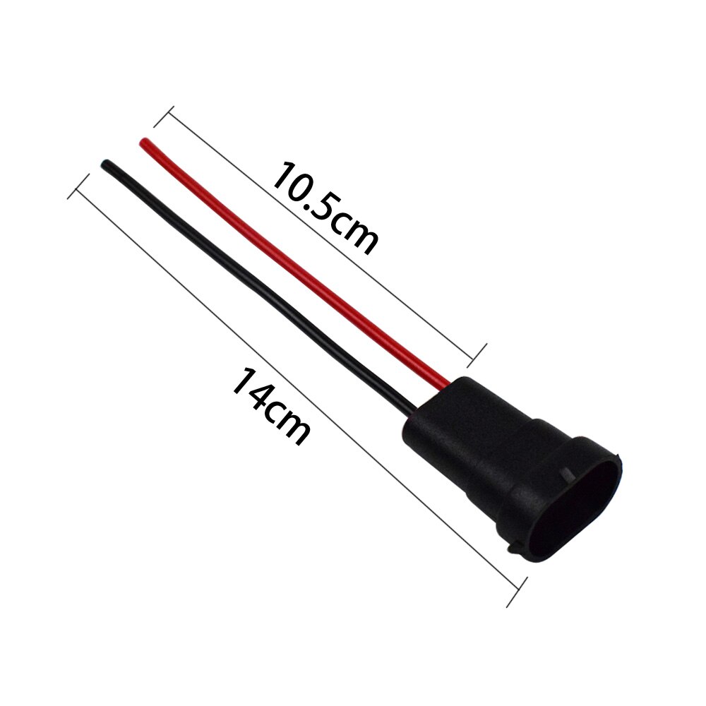 Dyoung 2pcs H11 H9 H8 H16(JP) plug metal base bulb socket lamp holder auto parts male to bus connector copper core wire